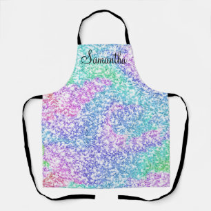 Tablier Monogramme de Parties scintillant arc-en-ciel pers