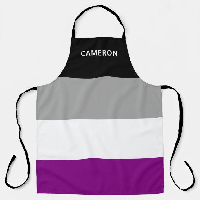 Tablier Monogramme du drapeau asexué (Recto)