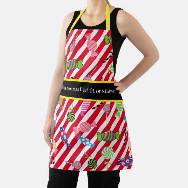 Tablier Monogramme Funny Attrayant oeil attrayant bonbon (Insitu)