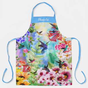Tablier Monogramme Humming Birming with Flowers