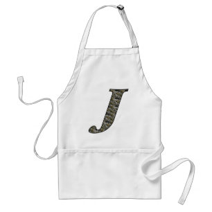 Tablier Monogramme Initial J Hydrangea Floral Apron