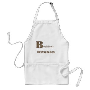 Tablier Monogramme Initiale B Floral Personnalisé