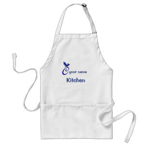 Tablier Monogramme Initiale C Personnalisé Bluebird
