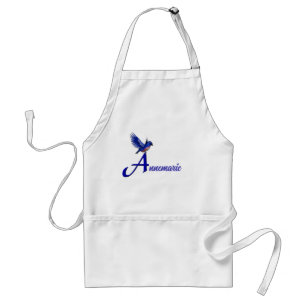 Tablier Monogramme Lettre A Nom Personnalisé Bluebird