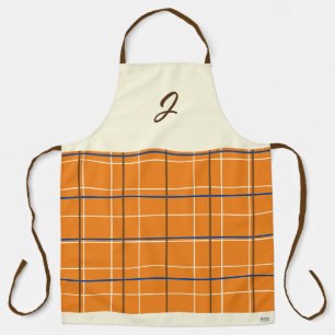 Tablier Monogramme Motif de la grille de crème de chocolat