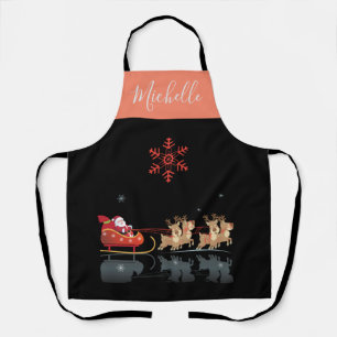 Tablier Monogramme Noël et Bonne Année! Père Noël Cade