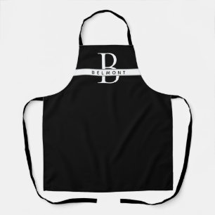 Tablier Monogramme noir et blanc