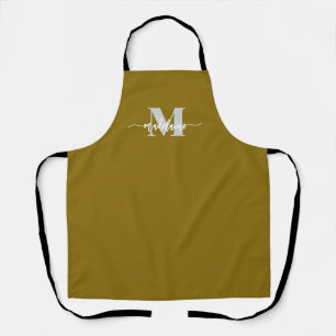 Tablier Monogramme Noir Silver Couleur Or Personnelle