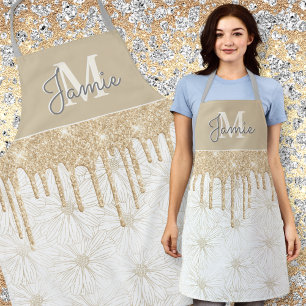 Tablier Monogramme Perle métallique Daisy & Gold Parties 