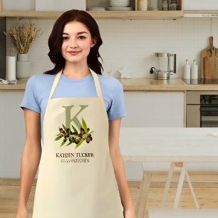 Tablier Monogramme personnalisé Cuisine Vegan