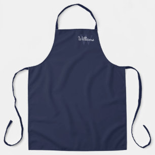Tablier Monogramme personnalisé et nom Navy Blue