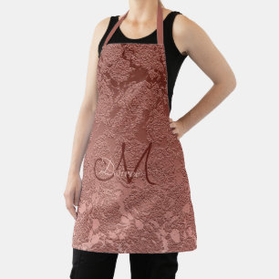 Tablier Monogramme Rose Gold rose tendance Fille Floral