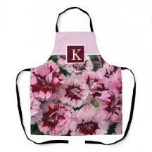Monogramme rose oeillet Janvier Fleur d'anniversai