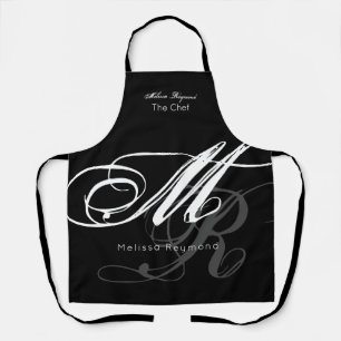 Tablier monogramme tout-en-un noir