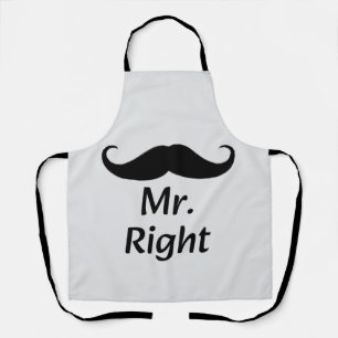 Tablier Monsieur la Bonne Moustache Couple Amusant