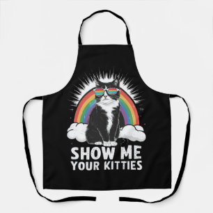 Tablier Montrez-moi vos chatons drôle Lesbienne Gay Fierté