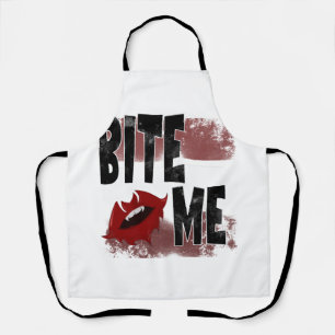 Tablier Mords-moi - Citation cool - Halloween - Chauve-sou