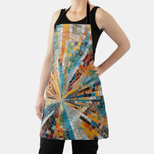 Tablier mosaïque d'inspiration artistique Abstraite éclair