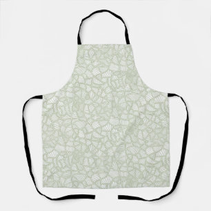 Tablier Mosaïque feuille aléatoire vert pâle
