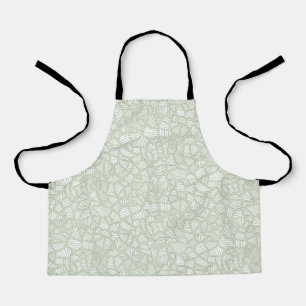 Tablier Mosaïque feuille aléatoire vert pâle