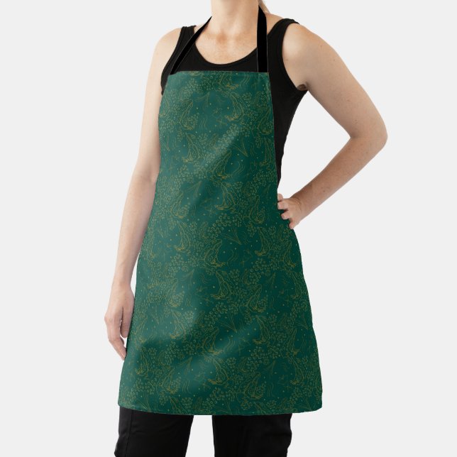 Tablier Moss and Mantle Fables in Gold Apron (Insitu)