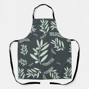 Tablier Motif à branche d'olivier naturel