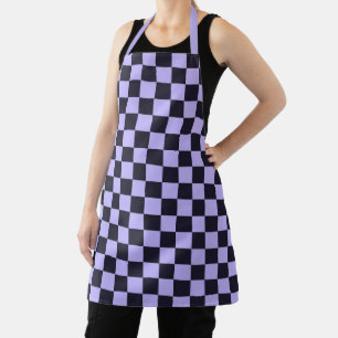 Tablier Motif à carreaux en lilas français