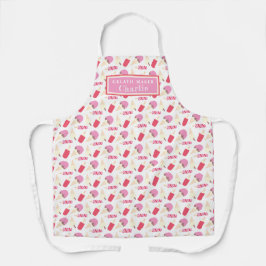 Tablier motif à cônes de lolly personnalisés