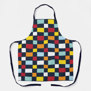 Tablier Motif à damier coloré