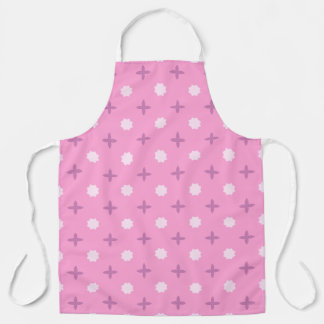 Tablier Motif à pois et pétales d'étoile rose