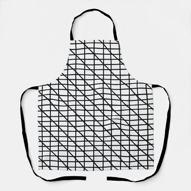 Tablier Motif à rayures noir et blanc (Recto)