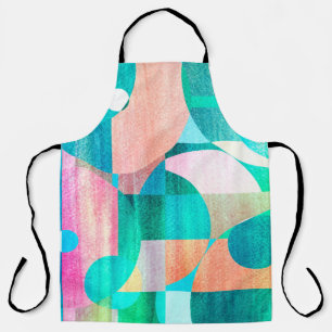Tablier motif abstrait aux couleurs vives inhabituelles