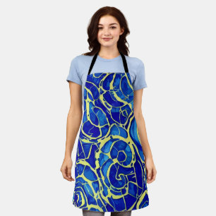 Tablier Motif Abstrait Bleu clair Mosiac