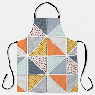 Tablier Motif Abstrait, carreaux patchwork.