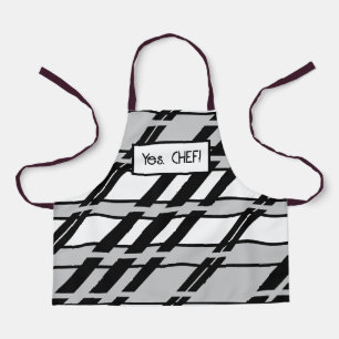 Tablier Motif Abstrait  de ligne Skyline Black
