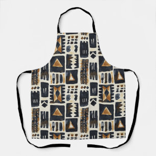 Tablier Motif Abstrait en tissu de boue