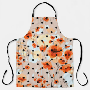 Tablier Motif Abstrait fleuri sans soudure avec pâté de ca