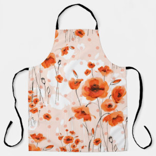Tablier Motif Abstrait fleuri sans soudure peint par bross