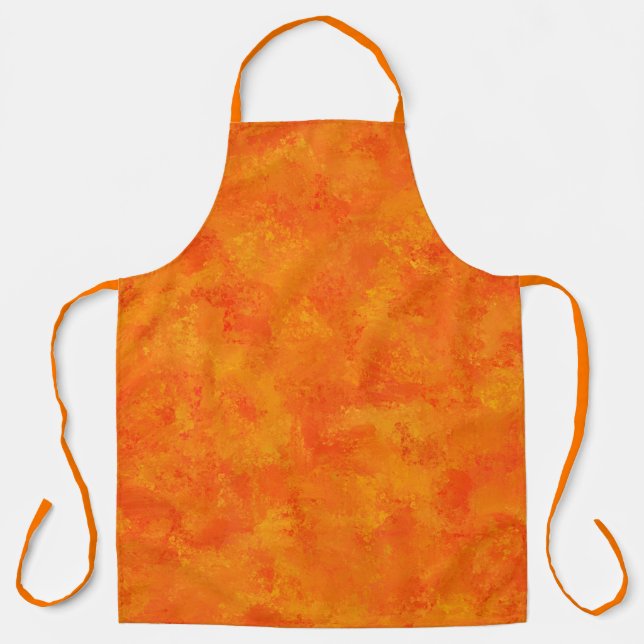 Tablier Motif Abstrait orange (Recto)