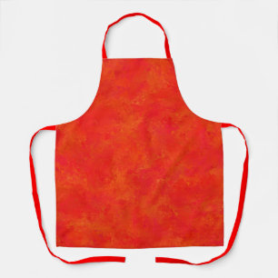 Tablier Motif abstrait orange rouge