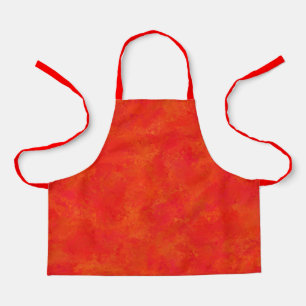 Tablier Motif abstrait orange rouge