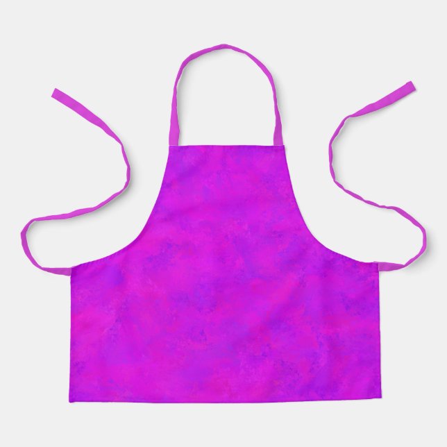Tablier Motif Abstrait rose pourpre (Recto)
