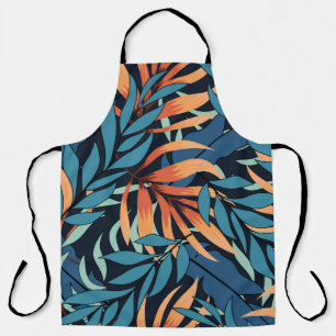 Tablier motif Abstrait tropical transparent avec pastel pl
