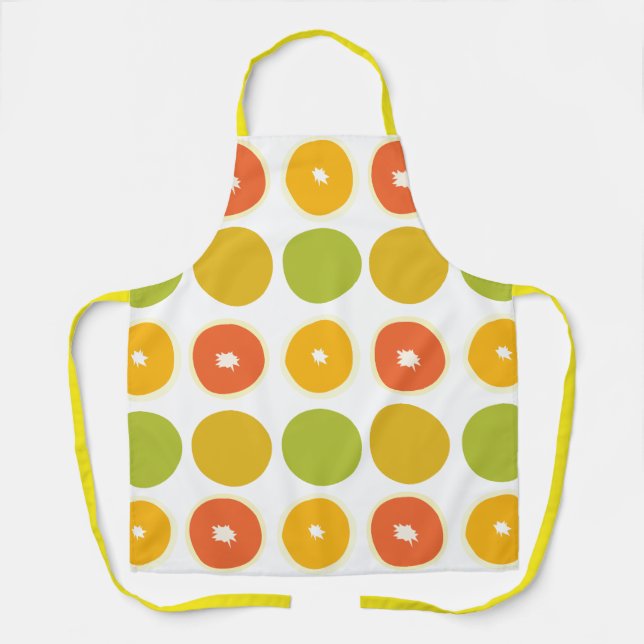 Tablier Motif alimentaire Oranges agrumes (Recto)