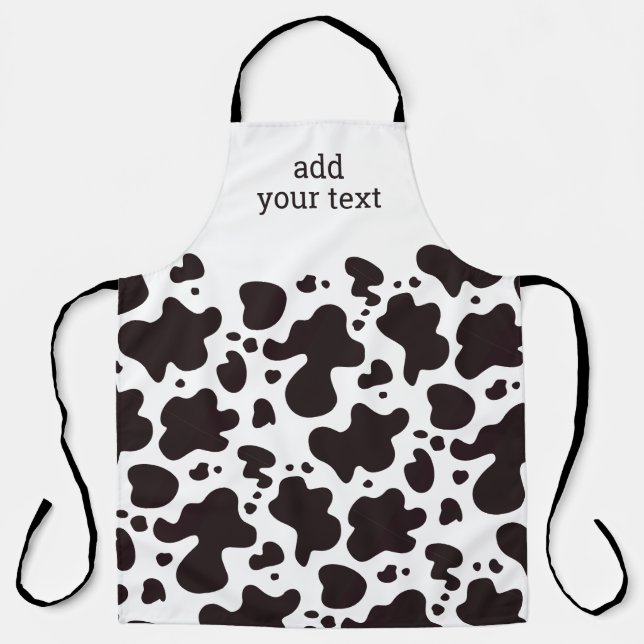 Tablier Motif animal de vache mûre moderne (Recto)
