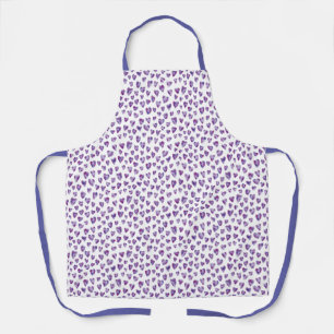 Tablier Motif aquarelle de cœur d'amour violet