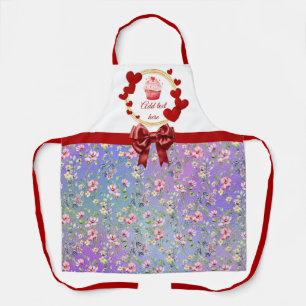 Tablier Motif aquarelle floral printanier coloré élégant