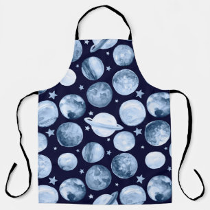 Tablier Motif aquarelle illustration de la galaxie spatial