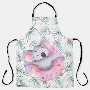 Tablier Motif aquarelle peint à la main avec koala tropic