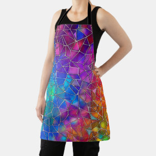 Tablier Motif arc-en-ciel en verre tendu